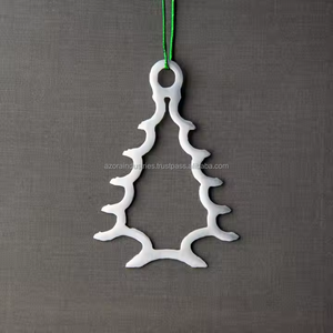 Adornos colgantes con forma de árbol de Navidad de metal al por mayor adornos navideños de plástico para decoración navideña - Product Image 2