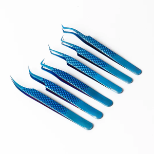 Pince à épiler pour extensions de cils OEM de haute qualité, à forte adhérence, durable, à pointe lisse, en acier inoxydable, à pointe en fibre, pour volume, personnalisable - Product Image 6