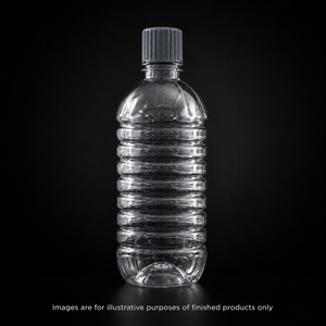 Bouteille de solution saline transparente en PET de 500 ml, col à vis de 28 mm, conteneur en plastique côtelé de 22 g, CM500, usine du Vietnam - Product Image 4