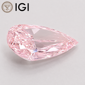 Diamant rose vif fantaisie taille poire, cultivé en laboratoire, certifié IGI, excellente qualité VVS2, pierre libre pour la fabrication de bijoux - Product Image 3
