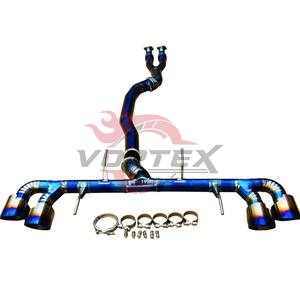 ปลายท่อไอเสียไทเทเนียมอัลลอยคุณภาพสูง OEM พร้อมวาล์วปรับเสียงแบบแกร่ง/อ่อน สีฟ้าเบิร์น สำหรับ Nissan GTR 102 มม. - Product Image 2