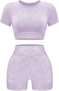 NOUVEAU Haut court de sport pour femme avec logo frontal, manches courtes, léger, séchage rapide, coupe ajustée, en Spandex/Polyester, extensible - Product Image 4