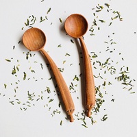 Cuillères en bois Doussie sculptées à la main, plusieurs styles, durables, pour café et thé, ustensiles en bois à long manche, compatibles lave-vaisselle, résistantes à la chaleur