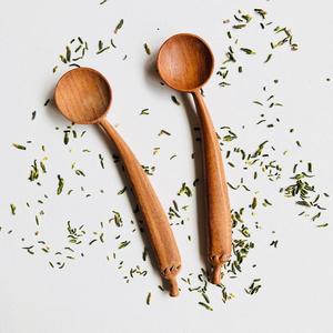 Cuillères en bois Doussie de styles variés, sculptées à la main, durables, pour café et thé, ustensiles en bois, compatibles lave-vaisselle, résistantes à la chaleur - Product Image 6