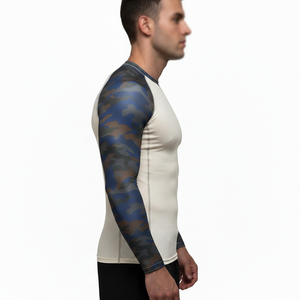 Wholesale Sun Protection Clothing <b>Compression</b> <b>Shirt</b> Rashguard Sublimated Long Sleeve Custom Surf Bjj Rash Guard for Men - Product Image 3