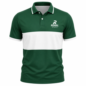 Chemises polo pour hommes 100% coton, coupe ample, style streetwear, motif uni, broderie simple, t-shirts polo pour hommes - Product Image 1