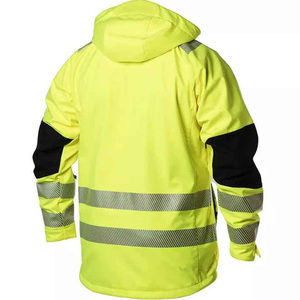 Veste de travail haute visibilité réfléchissante, imperméable, coupe-vent, fluorescente, respirante, en polyester, uniforme de sécurité pour hommes, classe 3 - Product Image 2
