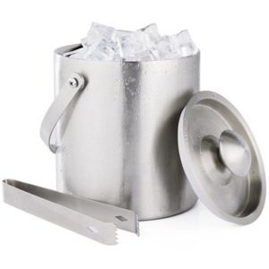 Metal Ice <b>Bucket</b> Premium Serving Showcase Modern Stainless Steel Ice <b>Bucket</b> <b>With</b> Handle And <b>Lid</b> Round Design For Party Use Rust - Product Image 6