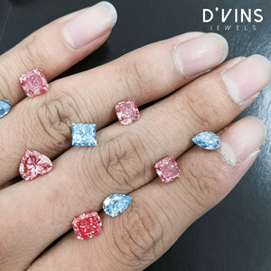 เพชรแล็บโกรว์ D'vins Jewels สีแฟนซีไลท์ รูปทรงคุชชั่น ผลิตที่สุราษฎร์ธานี แบบเม็ดเดี่ยว สำหรับทำเครื่องประดับ - Product Image 5