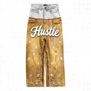 Jean Homme 2026 Style Rétro Délavé Décontracté en Coton Denim Tricoté Respirant Séchage Rapide - Product Image 3