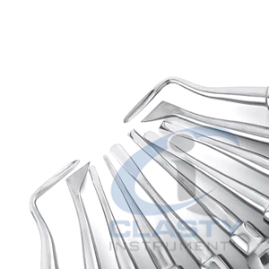 Instrumento Quirúrgico Dental, Elevador de Raíces, Acero Inoxidable, Manual, Agarre Ergonómico, Herramientas Clase I, Estuche Rojo - Product Image 3