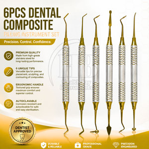 Kit d'instruments dentaires professionnels pour composites, avec poignées ergonomiques, pour interventions cliniques - Product Image 5