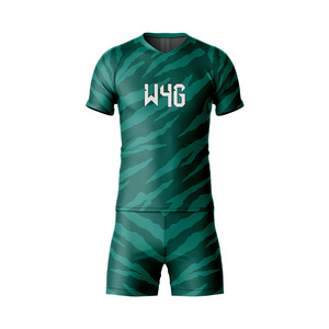 Maillots de football pour hommes personnalisés avec impression par transfert thermique, manches courtes, écologiques, 100% polyester - Product Image 2