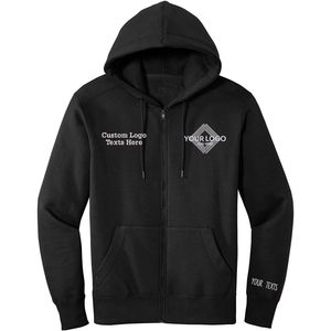 เสื้อฮู้ดขนแกะมีซิปรูดสำหรับผู้ชายเสื้อสเวตเตอร์ปักโลโก้ได้ตามต้องการ - Product Image 1