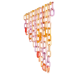 Escultura Geométrica de Eslabones de Cadena en Acrílico, Arte Mural Artesanal Moderno y de Lujo para Regalo de Inauguración de Casa - Product Image 2