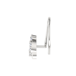 14K Oro Crepúsculo Bloom Diseño 0.05ct Diamante Natural Nariz Pin - Product Image 3