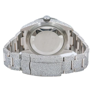 Luxury Mechanical Diamond Stainless Steel Two Tone Gold Silver Bracelet <b>Watch</b> for Fashion Classic Party Gift - Product Image 2