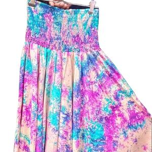 Wholesale Indian Ladies tie dye Women <b>elastic</b> New silk fabric floor length <b>Skirt</b> Cotton Mandala <b>Skirts</b> Factory in India - Product Image 1