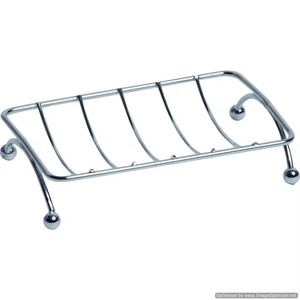 Porte-savon moderne en acier inoxydable, support de salle de bain en métal élégant avec dossier surélevé - Product Image 2