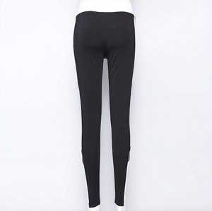 Leggings de yoga et fitness pour femmes, ceinture large, extensibles dans quatre directions, en Spandex/Nylon, taille haute élastique, imprimés, avec empiècements en maille, XS-XL - Product Image 5