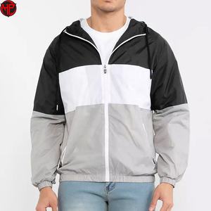 Chaqueta Cortavientos de Moda Urbana para Hombre, con Cierre, de Nailon, con Parches, Ligera, Resistente al Viento - Product Image 4