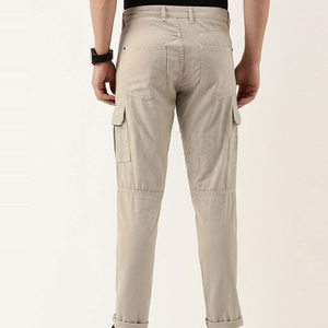 Style Sports Men's Casual Workwear Baggy <b>Cargo</b> Pants 100% Cotton Mid Waist Flat Front for Wash Breathable Windproof - Product Image 6