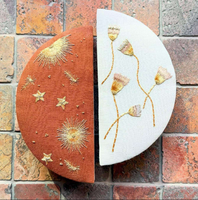 Boîte à dattes personnalisée en lin fait main de qualité supérieure, en forme de demi-lune, pour l'Aïd, le Ramadan, les mariages, avec logo brodé personnalisé, ART INDIAIS EXOTIQUE