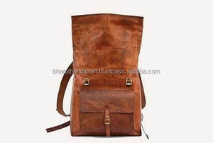 Premium Genuine <b>Leather</b> <b>Backpack</b> <b>For</b> <b>Men</b> Classic Style Sturdy Durable <b>Leather</b> With Multiple Compartments Adjustable Straps - Product Image 6