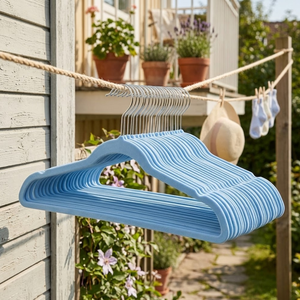 Eco-Friendly <b>Plastic</b> Velvet Single Tier Tie Hanger Non-slip Highly Welcomed <b>Wardrobe</b> Bag Tools New Creative Heavy Duty Flexible - Product Image 5