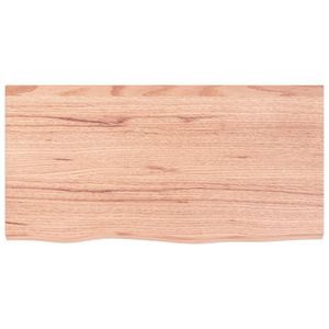 Mobile da bagno in legno massello marrone chiaro 31,5"x15,7"x(0,8"-1,6") con piano d'appoggio trattato con finitura chiaro - Product Image 3