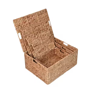 Water Hyacinth <b>Baskets</b> for <b>Storage</b> Multipurpose <b>Storage</b> <b>Baskets</b> for Pantry Living Room <b>Bathroom</b> from Vietnam - Product Image 2