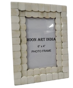 Cadre photo en incrustation d'os en bois à motif chevron élégant Support unique en MDF Design Meilleur porte-photo décoratif - Product Image 1