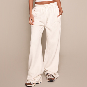 Wholesale <b>Women</b>’s Wide Leg Sweatpants Casual Loose Fit High Waist Straight Leg <b>Lounge</b> <b>Trousers</b> Athletic Premium Track Pants Wear - Product Image 4