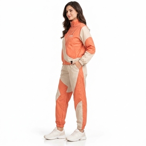 High Quality <b>Women</b> <b>Windbreaker</b> Tracksuit Premium Lightweight Jacket Pants Set Breathable Polyester Material Comfortable Fit - Product Image 3
