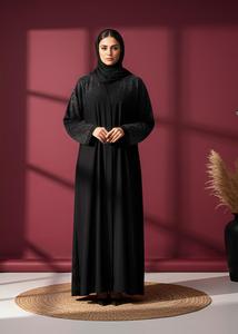 Luxury Rhinestone Abaya Breathable Loose Fit Polyester Women Party Evening Floor Length <b>Dress</b> Middle East Flare - Product Image 4