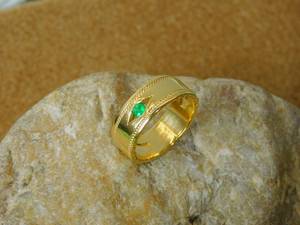 Bague Cœur Émeraude avec Pendentif Halo, Bijoux de Luxe, Cadeau Élégant pour Femme, Argent Sterling 925 Plaqué Or 14K - Product Image 3