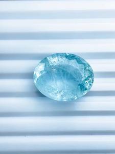 Aigue-marine naturelle taille ovale 29 carats, couleur bleu ciel premium, clarté excellente, qualité supérieure, pierre précieuse de collection certifiée IGI, magnifique - Product Image 3