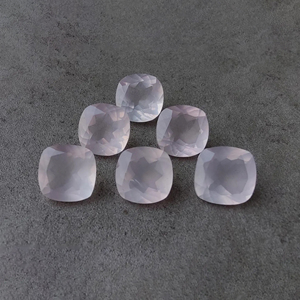 Cuarzo Rosa Facetado, Corte Cuadrado, Corte Cojín, Calibrado, Gema Rosa Suelta - Product Image 4