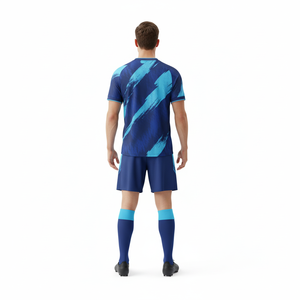 Maillot de football personnalisé respirant à séchage rapide, ensemble complet, design par sublimation, en polyester, pour femme, uniforme de football, short court devant - Product Image 2