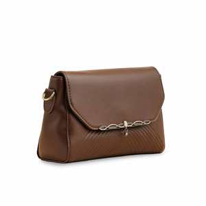Sac à bandoulière formel marron pour femme P36251 - Product Image 2