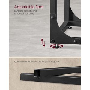 <b>Rustic</b> Brown and Black Small Side <b>Table</b> with Metal Frame for Couch Sofa Living Room Bedroom <b>Bedside</b> - Product Image 5