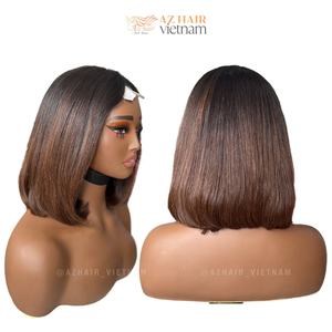 Vente en gros prix d'usine 100% cheveux Remy doux et lisse perruque vietnamienne Bob extensions avant en dentelle cheveux humains de haute qualité - Product Image 4