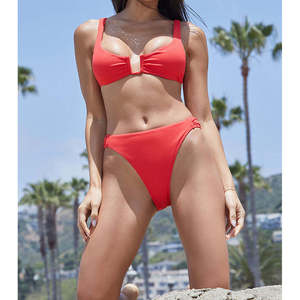Conjunto de Bikini de 2 Piezas para Mujer, Traje de Baño con Tirantes Ajustables, Logotipo Frontal, Spandex/Poliéster, Personalizable, Ligero, para Playa, Piscina, Verano - Product Image 1