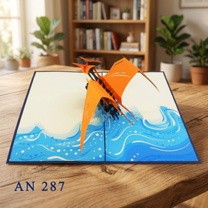 Carte pop-up 3D animaux tendance, design personnalisé, découpée au laser, artisanat en papier fait main, Vietnam Hanoï, meilleure vente, impression offset, Thanksgiving - Product Image 5