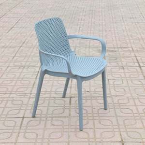 The Grey Variant Moon Style Molded Plastic <b>Chair</b> with armrests - The new Modern, Colorful, and Beautiful <b>Garden</b> Plastic <b>Chair</b> - Product Image 1