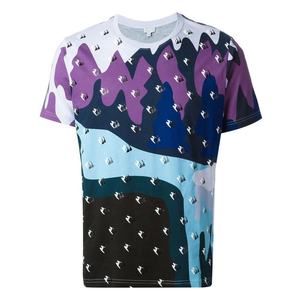 Camiseta Personalizada con Cuello Redondo de Algodón/Bambú con Estampado por Sublimación, Transpirable, Color y Diseño Personalizados, Servicio ODM OEM, Ropa Urbana - Product Image 1