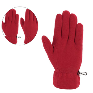 Gants thermiques rouges en polaire, longueur poignet, en polyester et coton, décontractés, pour l'extérieur, l'hiver, le cyclisme, compatibles écran tactile, séchage rapide - Product Image 6