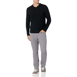 Men's Winter Viscose/Cotton Cable Knit <b>Pullover</b> <b>Sweater</b> Crew Neck Full Sleeve Anti-Pilling Front Logo Solid Color Warm - Product Image 3