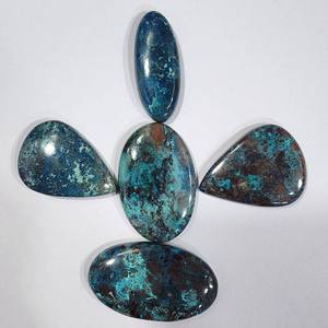 Piedras Preciosas de Cuarzo Azurita Natural de Alta Calidad, Piedras Sueltas Multiforma para Diseño de Joyería, Acabado Azul Elegante - Product Image 3