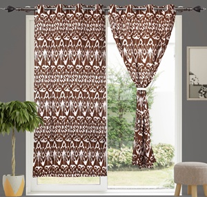Cortinas de Algodón con Diseño Bohemio Estampado, con Bolsillo para Varilla, para Ventanas, Interiores y Exteriores, Hoteles, Hospitales y Hogares - Product Image 1